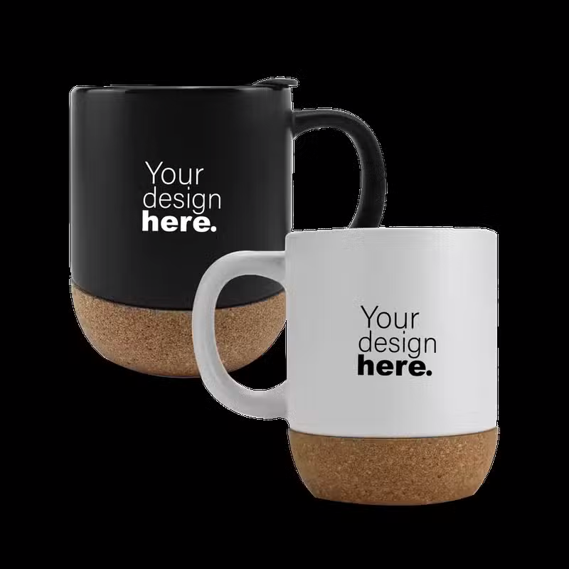 Custom Cork Base Coffee Mug