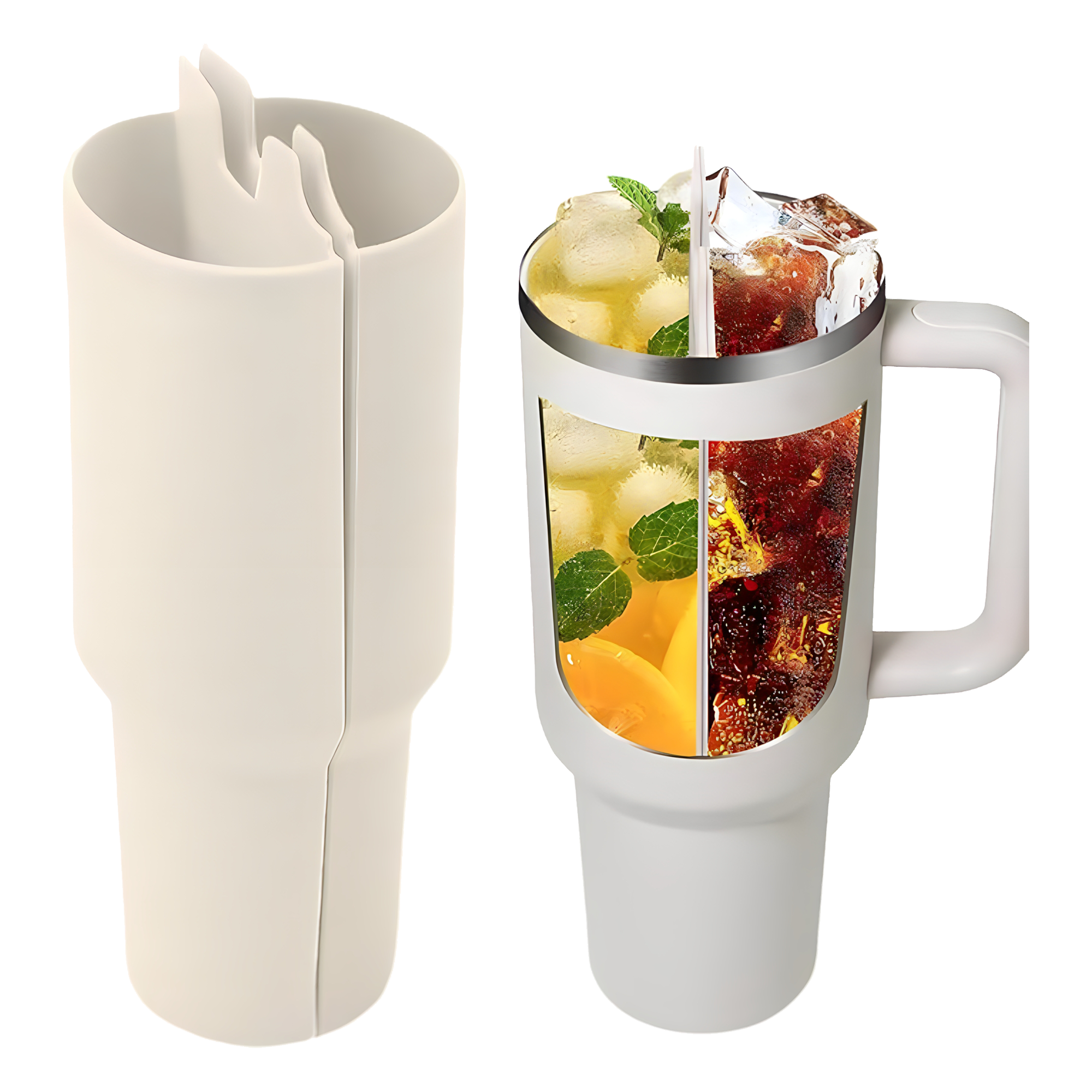 Silicone Divider Liner Mug for Stanley Tumbler 40oz